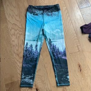 Blue treeline leggings